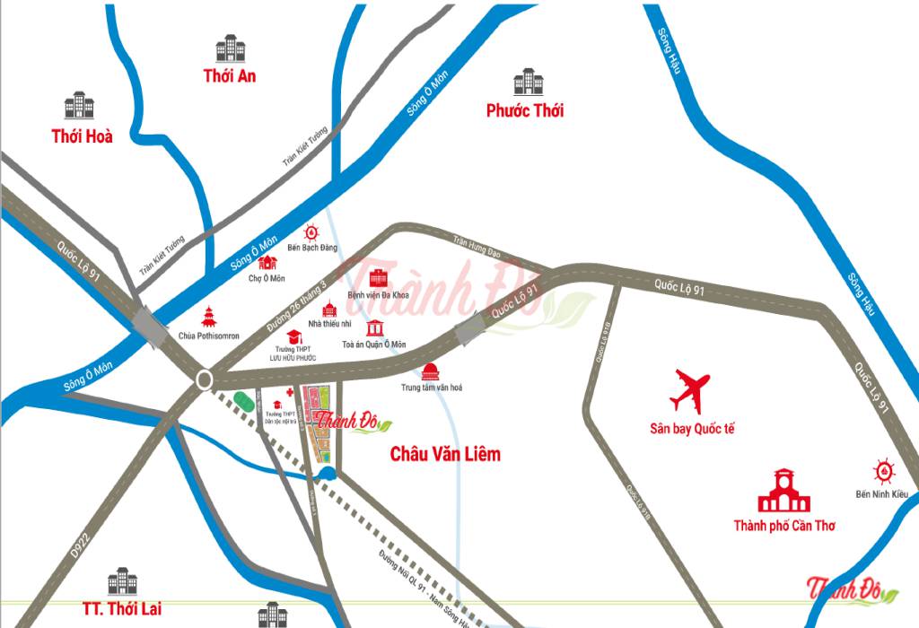 Vị trí dự án Khu đô thị Thành Đô trên bản đồ