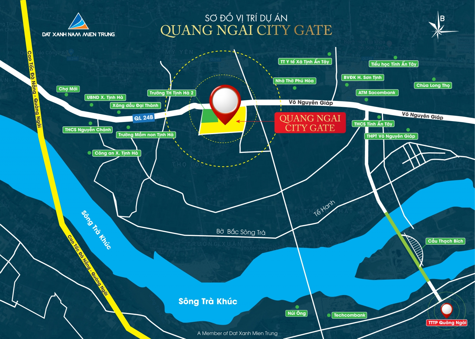 Vị trí dự án Quảng Ngãi City Gate trên bản đồ]