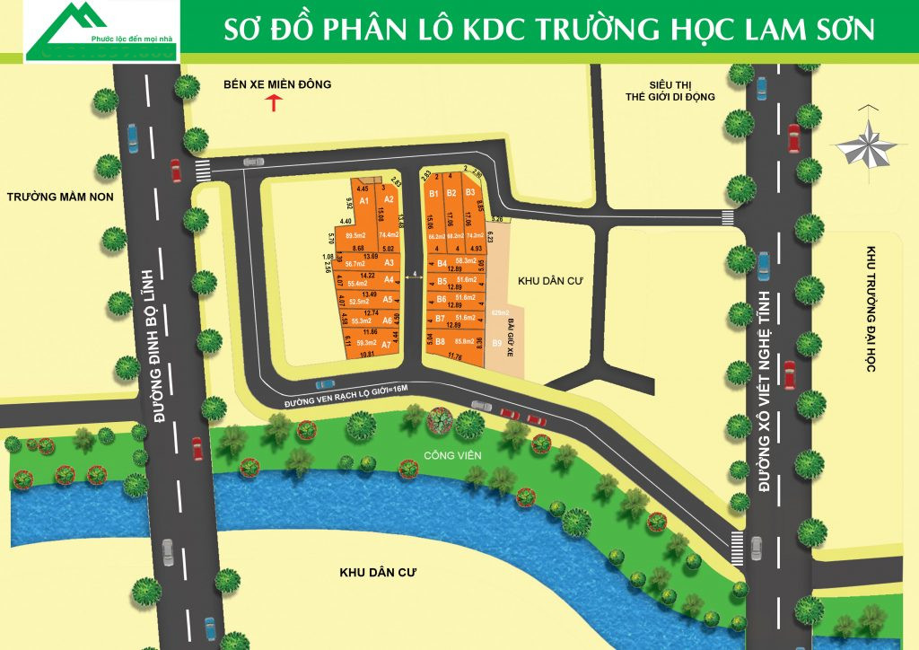 Mặt bằng tổng thể dự án Khu dân cư Lam Sơn Bình Thạnh