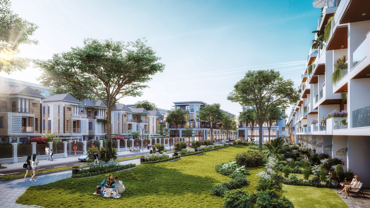 Phối cảnh tổng thể không gian nội khu dự án Quảng Hưng Central Point